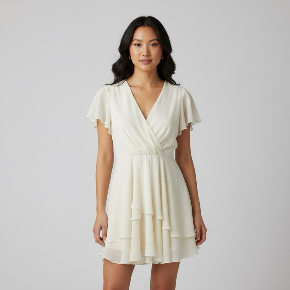 Luxe Cream Wrap Dress
